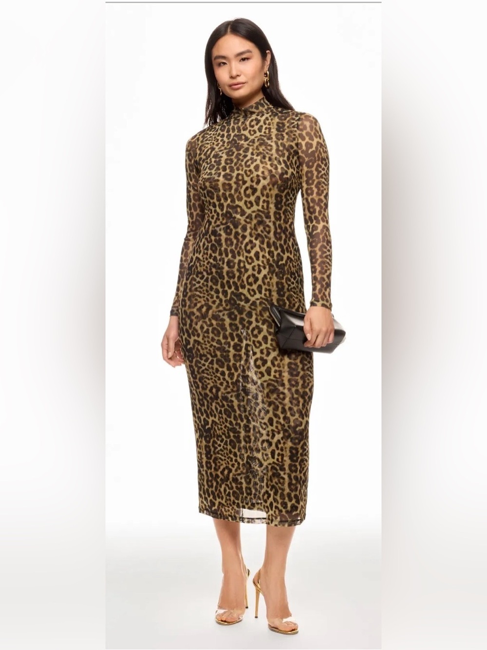 RTR Ronny Kobo Leopard Print Midi Dress (121)